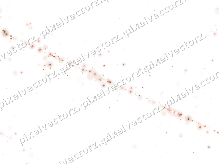 Nahtloses Glitzerband aus Sternen in Orange auf transparentem Grund