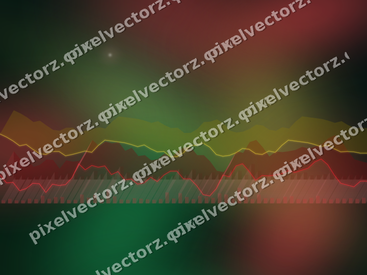 Leuchtender Neon Diagramm Hintergrund in Rot und Orange