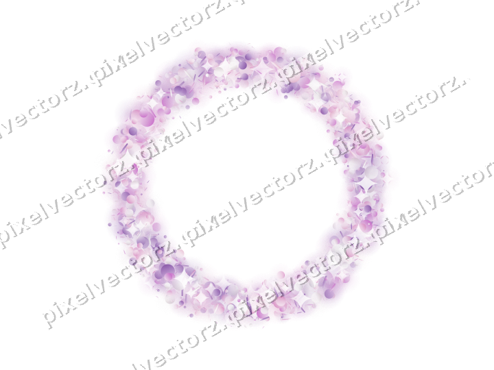 Nahtloser Glitzerkranz in Magenta und Violett auf transparentem Grund