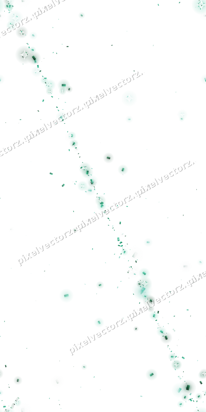 Nahtloses Glitzerband aus Konfetti auf transparentem Grund