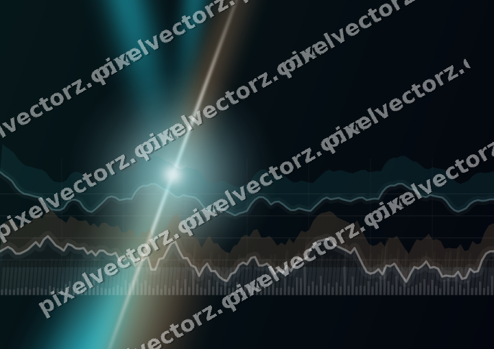 Leuchtender Neon Diagramm Hintergrund in Petrol und Orange