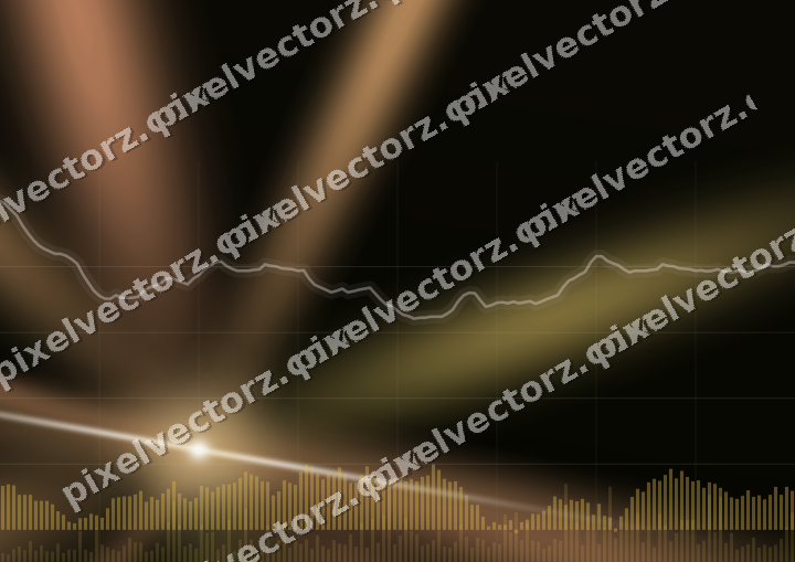 Leuchtender Neon Diagramm Hintergrund in Bernstein und Orange
