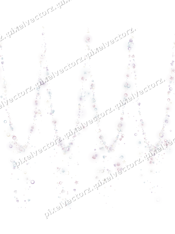 Nahtlose Glitzergirlande aus Funken und Herzen auf transparentem Grund