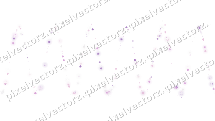 Nahtlose Glitzerwelle aus Herzen in Magenta auf transparentem Grund