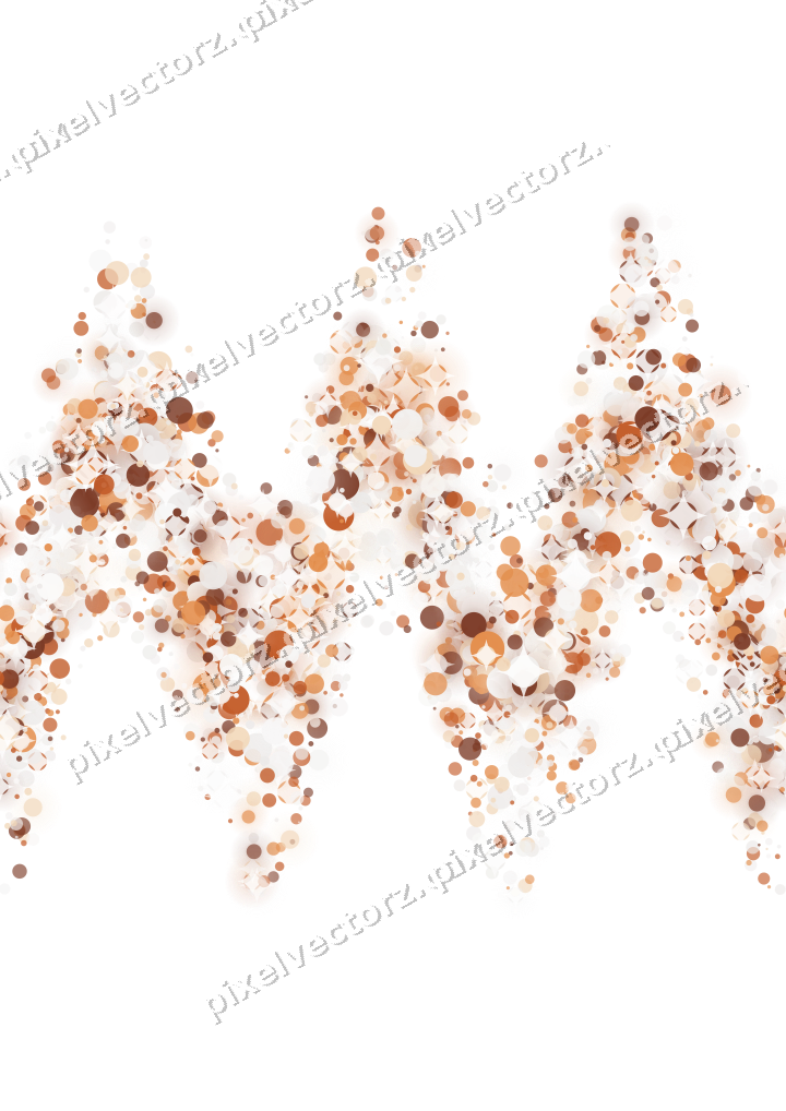Nahtlose Glitzerwelle aus Punkten auf transparentem Grund
