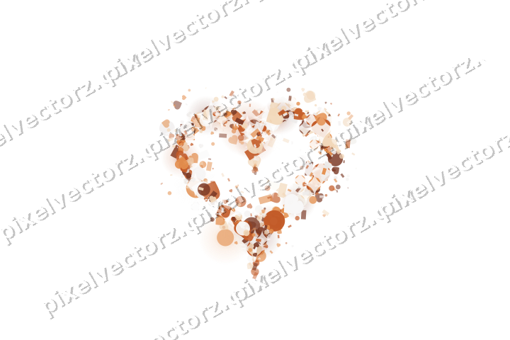 Nahtloses Glitzerherz aus Herzen und Punkten auf transparentem Grund