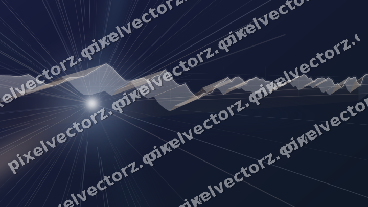 Leuchtender Neon Diagramm Hintergrund in Dunkelblau und Orange