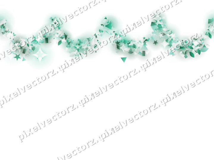 Nahtlose Glitzergirlande auf transparentem Grund