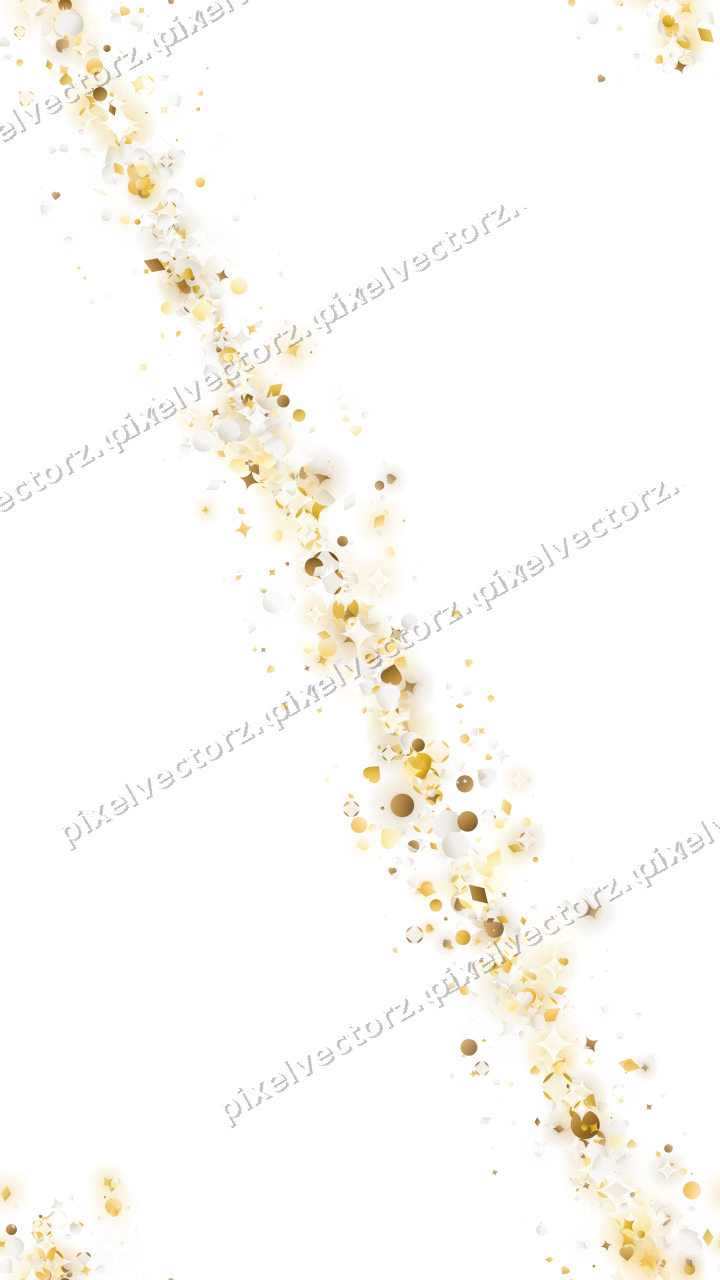 Nahtloses Glitzerband aus Funken und Herzen auf transparentem Grund