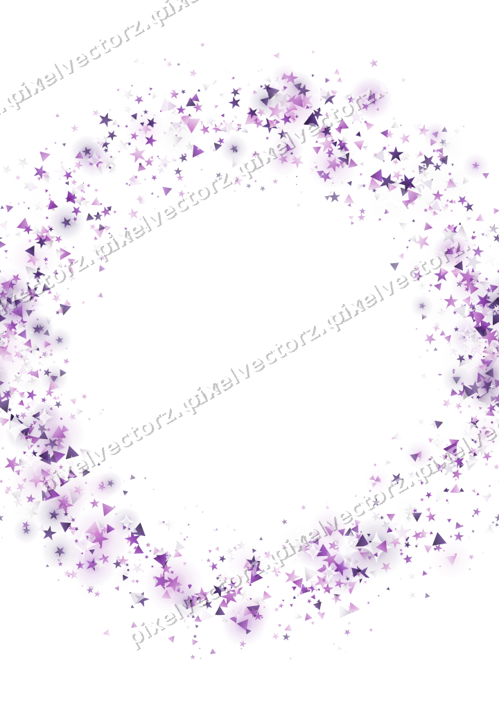 Nahtloser Glitzerkranz in Violett auf transparentem Grund