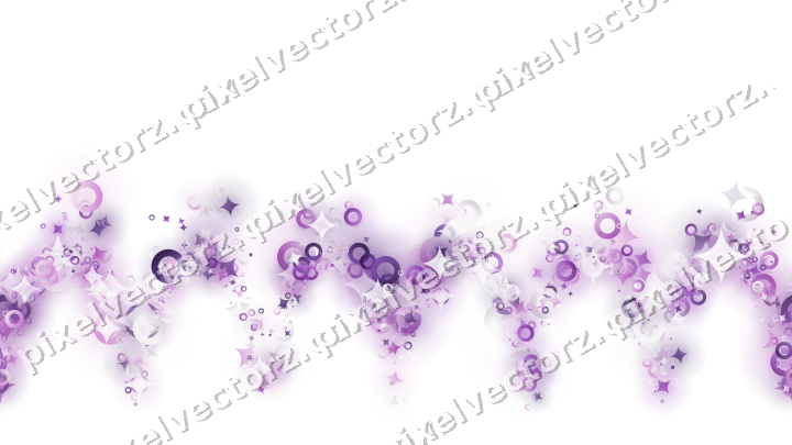Nahtlose Glitzergirlande aus Funken und Ringen auf transparentem Grund