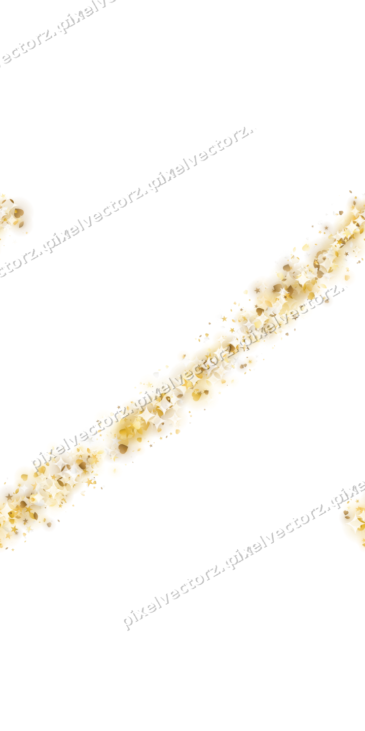 Nahtloser Glitzerbogen aus Sternen und Herzen auf transparentem Grund