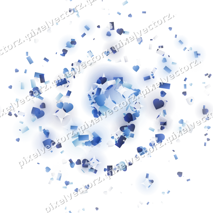 Nahtlose Glitzerspirale in Blau und Türkis auf transparentem Grund