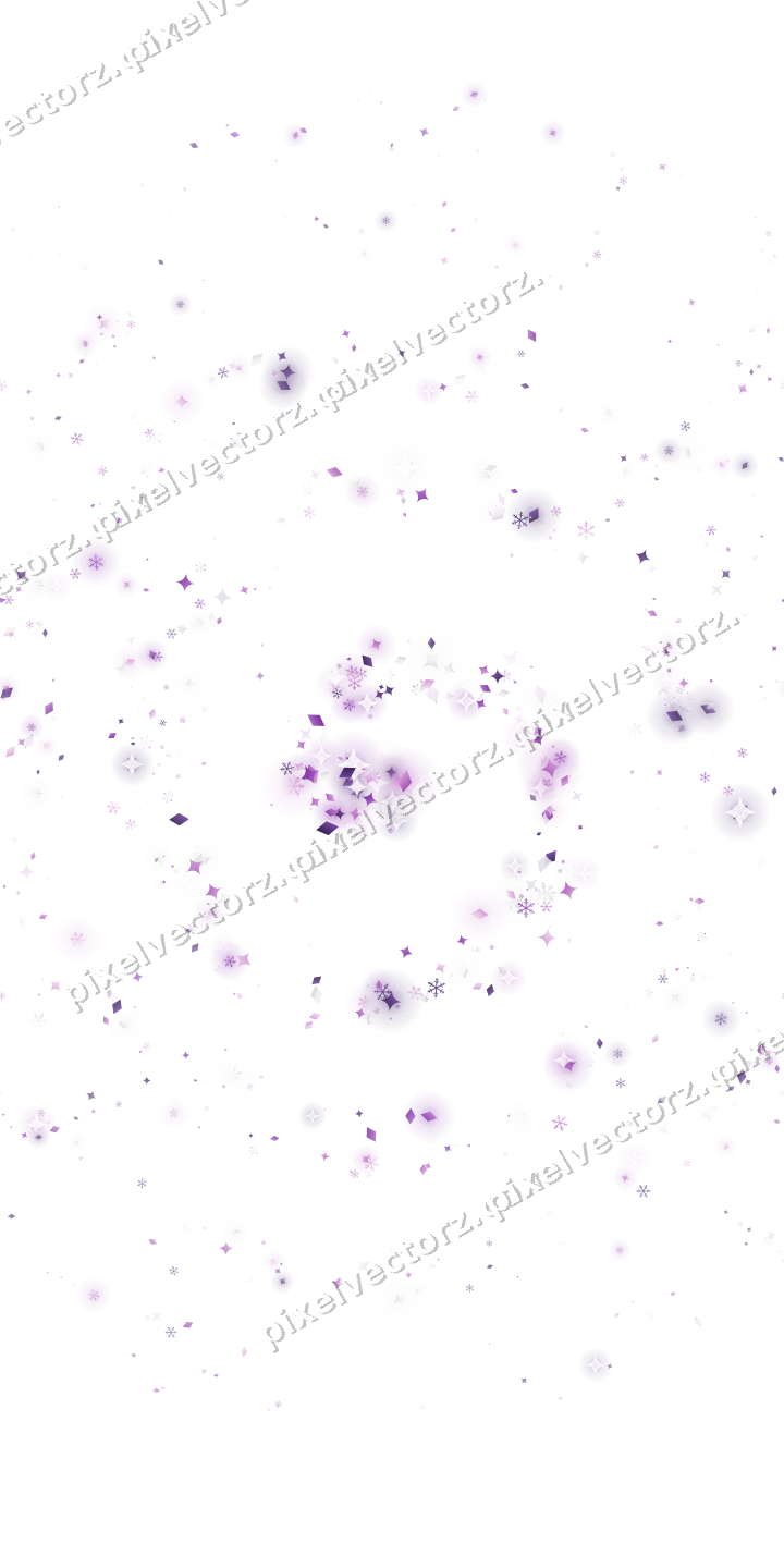 Nahtlose Glitzerspirale in Violett auf transparentem Grund