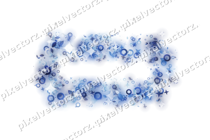 Nahtloser Glitzerrahmen in Blau und Türkis auf transparentem Grund