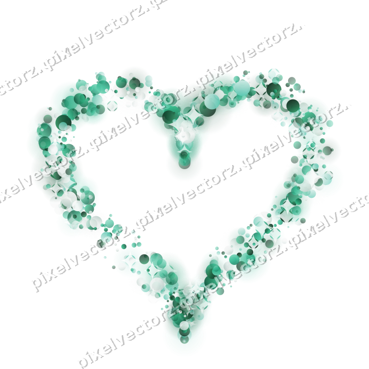 Nahtloses Glitzerherz aus Punkten auf transparentem Grund
