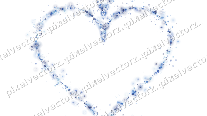 Nahtloses Glitzerherz aus Blüten und Splittern auf transparentem Grund