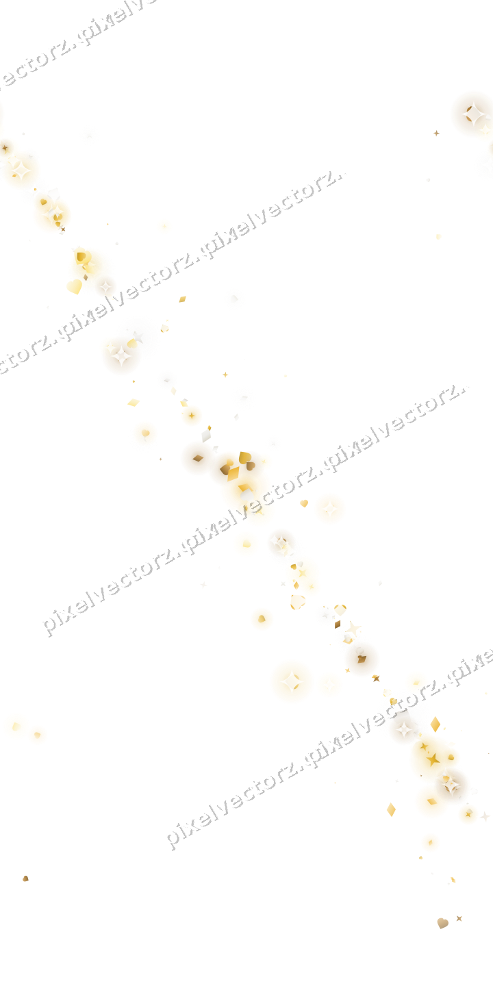 Nahtloses Glitzerband aus Sternen und Herzen auf transparentem Grund