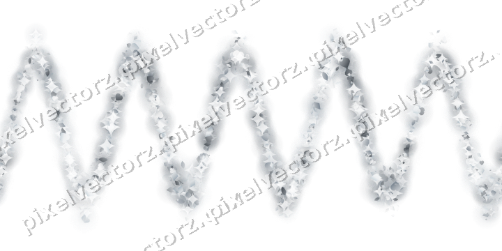 Nahtlose Glitzerwelle aus Herzen und Tropfen auf transparentem Grund
