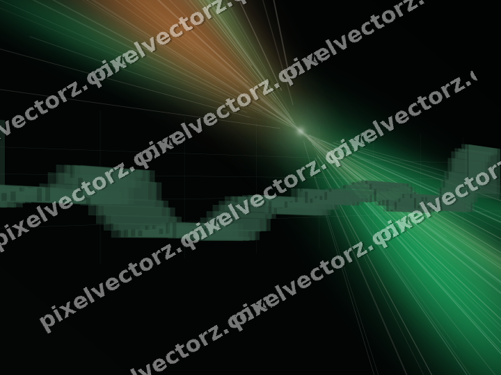 Leuchtender Neon Diagramm Hintergrund in Grün und Orange