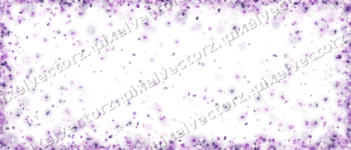 Nahtlose Glitzervignette in Violett auf transparentem Grund