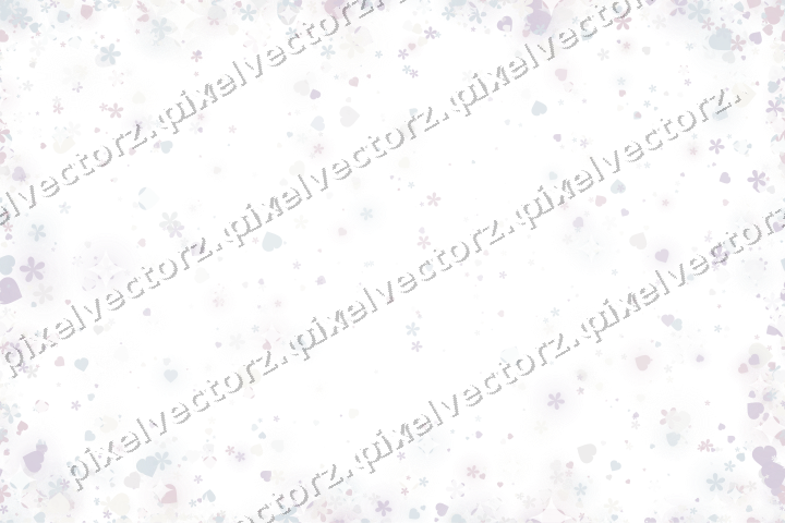 Nahtlose Glitzervignette aus Herzen und Blüten auf transparentem Grund
