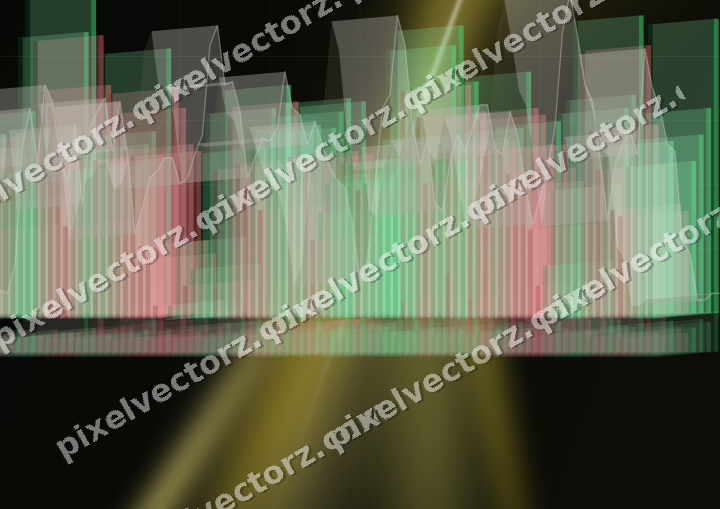 Leuchtender Neon Diagramm Hintergrund in Bernstein und Gelb
