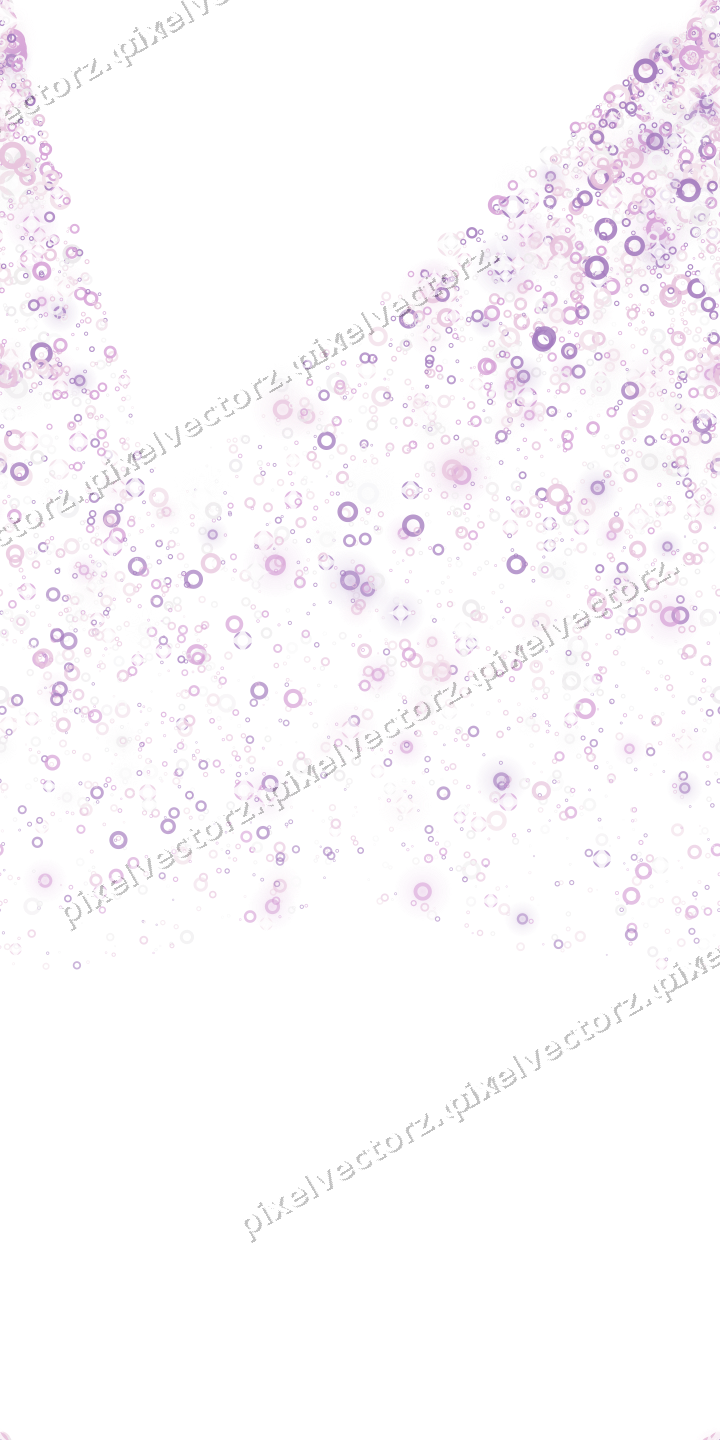 Nahtloser Glitzerfächer aus Ringen in Magenta auf transparentem Grund