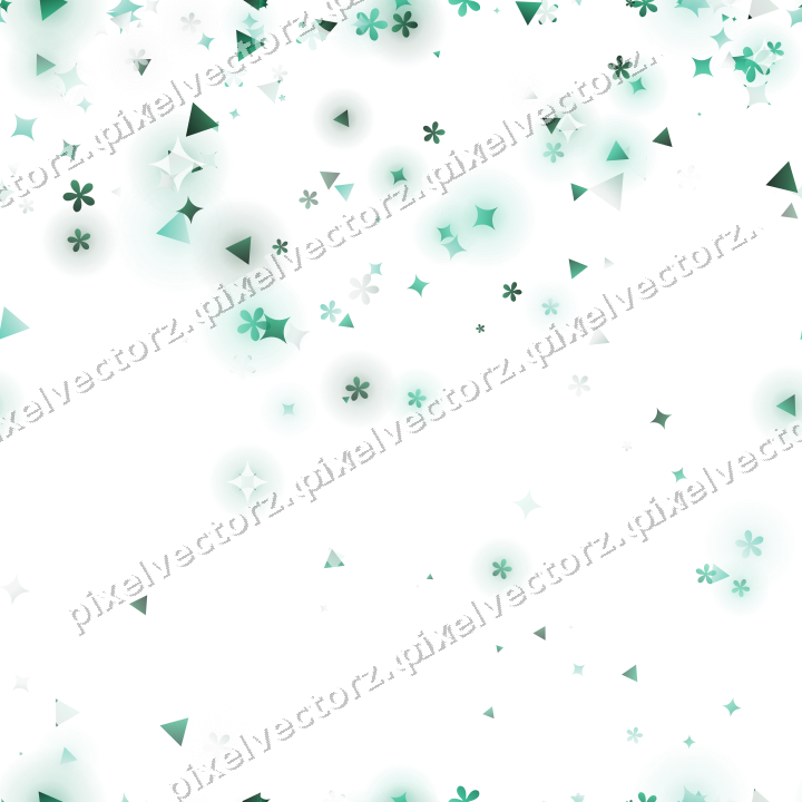 Nahtloser Glitzerregen aus Funken und Blüten auf transparentem Grund