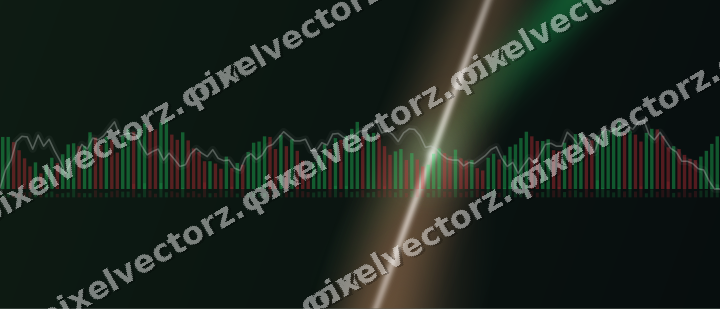 Leuchtender Neon Diagramm Hintergrund in Grün und Rot