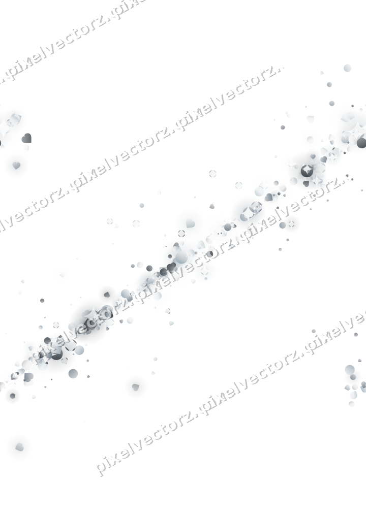 Nahtloses Glitzerband aus Herzen und Punkten auf transparentem Grund
