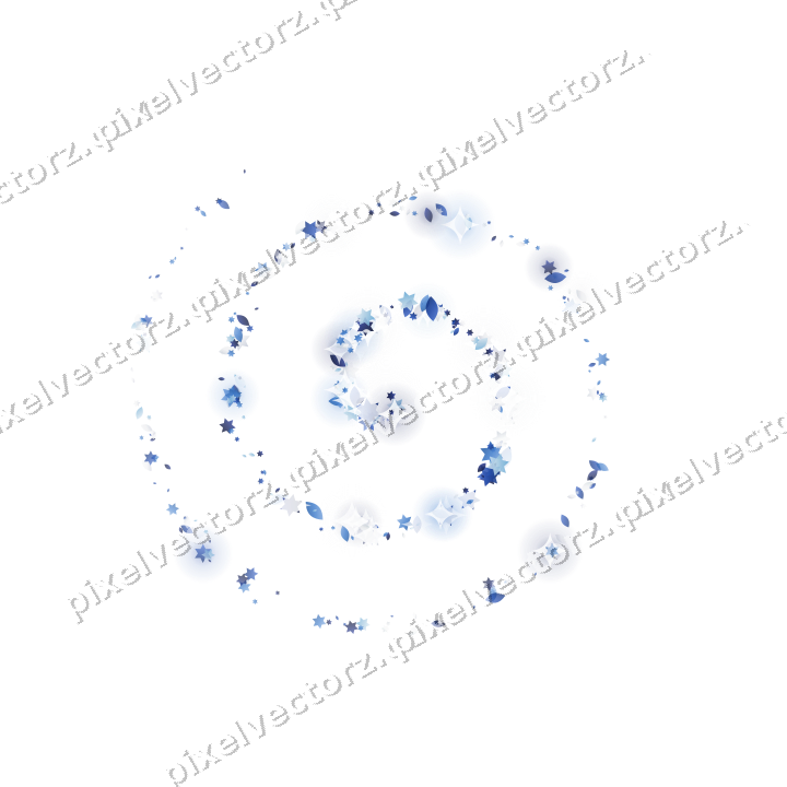 Nahtlose Glitzerspirale in Blau und Türkis auf transparentem Grund