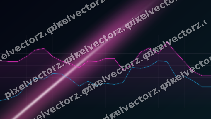 Leuchtender Neon Diagramm Hintergrund in Magenta und Violett