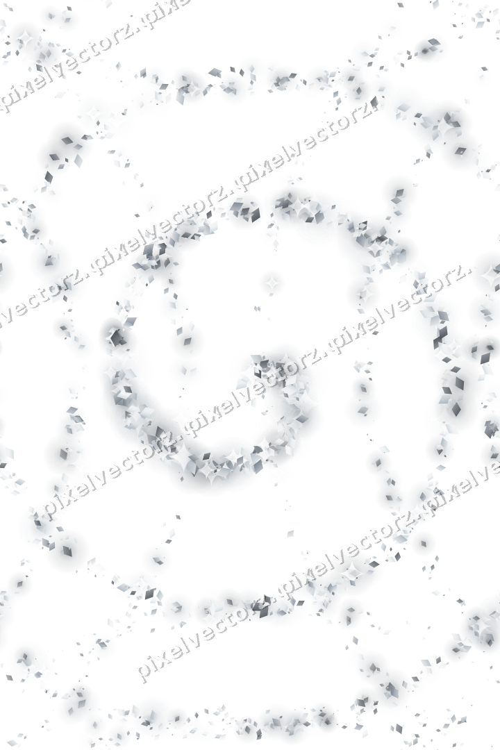 Nahtlose Glitzerspirale aus Rauten auf transparentem Grund