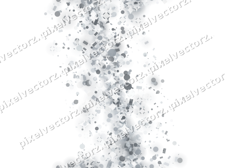 Nahtloses Glitzerband aus Punkten und Konfetti auf transparentem Grund