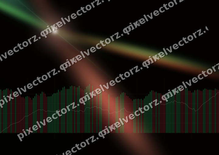 Leuchtender Neon Diagramm Hintergrund in Rot und Orange