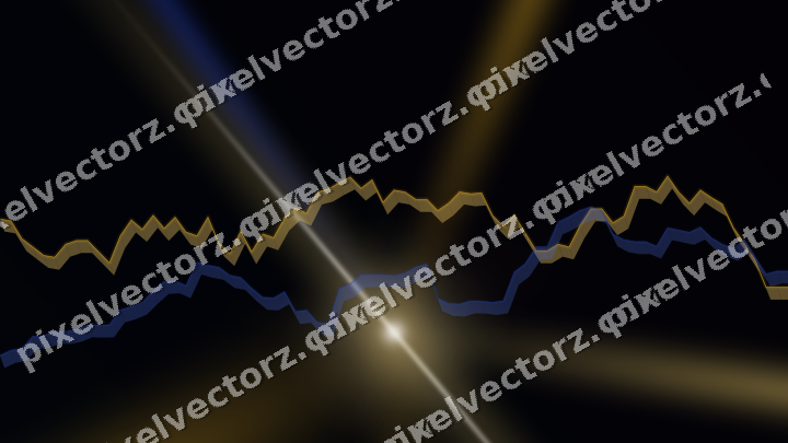 Leuchtender Neon Diagramm Hintergrund in Bernstein und Blau