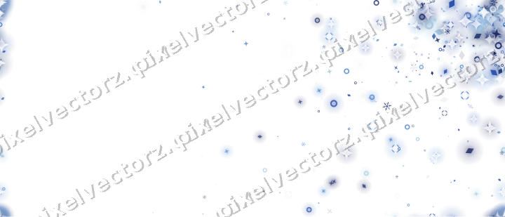 Nahtloser Glitzerfächer in Blau und Türkis auf transparentem Grund