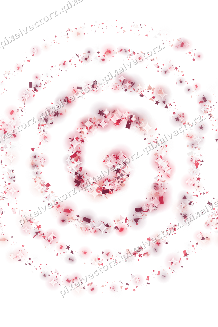 Nahtlose Glitzerspirale in Rosa und Rot auf transparentem Grund