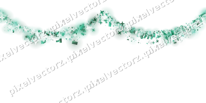 Nahtlose Glitzergirlande auf transparentem Grund