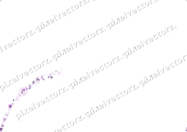 Nahtloser Sternenschweif in Violett auf transparentem Grund