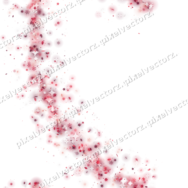 Nahtloser Glitzerbogen in Rosa und Rot auf transparentem Grund