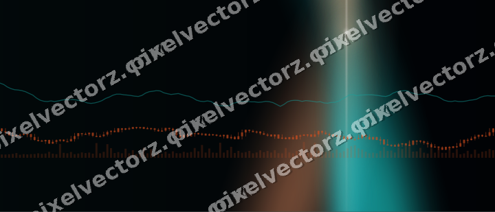 Leuchtender Neon Diagramm Hintergrund in Orange und Petrol