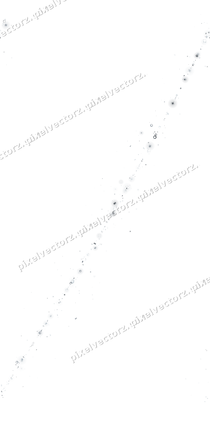 Nahtloser Glitzerbogen aus Funken und Ringen auf transparentem Grund
