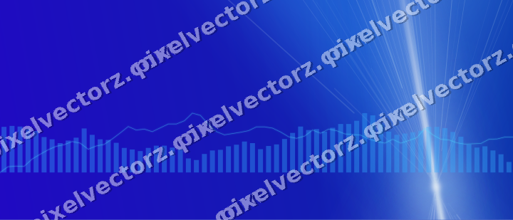 Leuchtender Neon Diagramm Hintergrund in Türkis und Blau