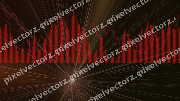 Leuchtender Neon Diagramm Hintergrund in Rot und Orange