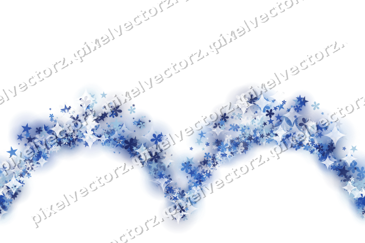 Nahtlose Glitzergirlande in Blau und Türkis auf transparentem Grund