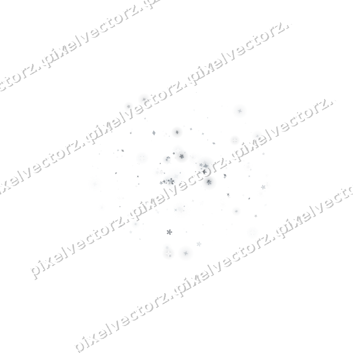 Nahtlose Glitzerspirale aus Sternen und Funken auf transparentem Grund