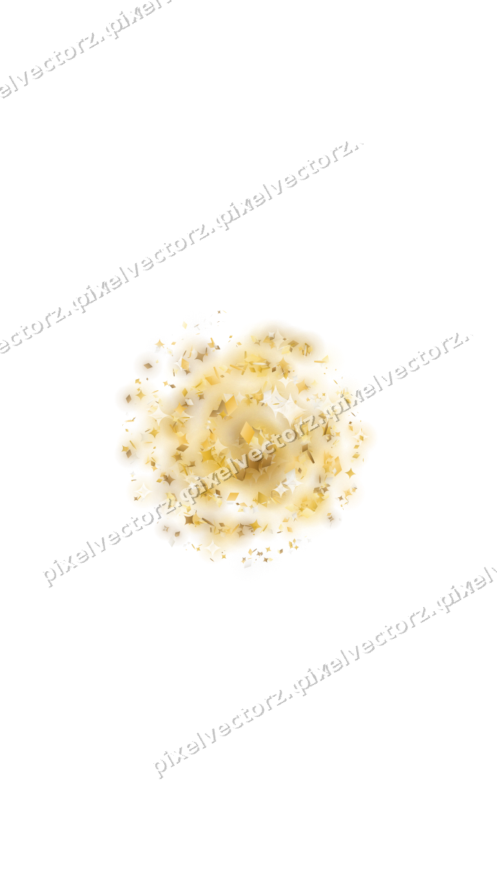 Nahtlose Glitzerspirale aus Funken und Rauten auf transparentem Grund