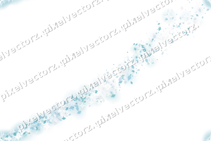 Nahtloser Sternenschweif aus Rauten in Türkis auf transparentem Grund